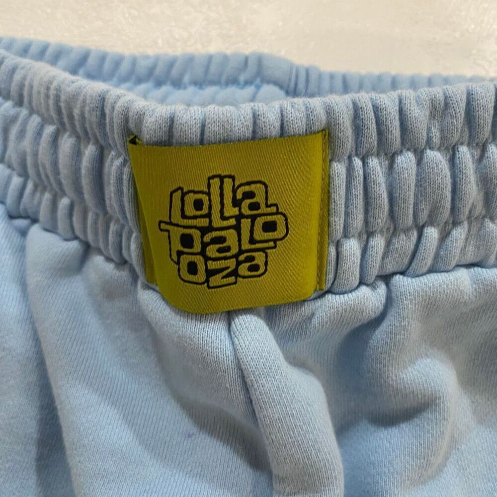 Lollapalooza Blue Graphic Sweatpants Size L Streetwear Y2K Joggers - Picture 9 of 10